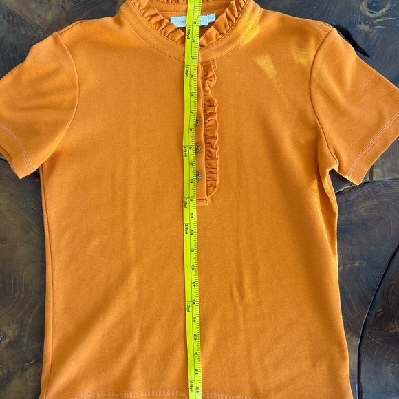 Tory Burch Scalloped Collar Short Sleeve T-Shirt - Picture 8 of 12